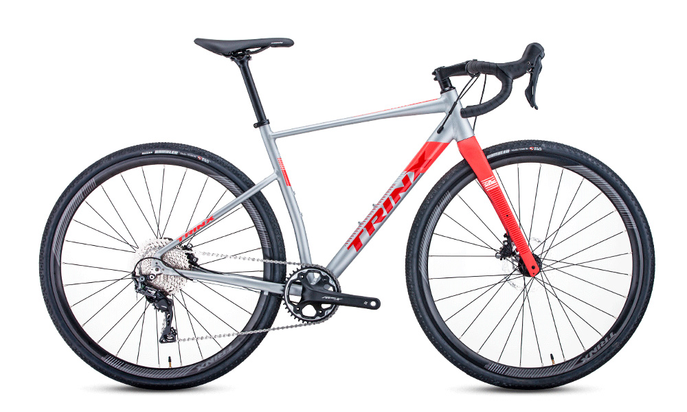 Фотографія Велосипед Trinx GTR 2.0 28" (2021) 2021 Сіро-червоний